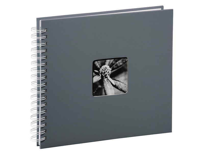 Hama "Fine Art" Spiral Album 28 x 24 cm 50 White Pages grey
