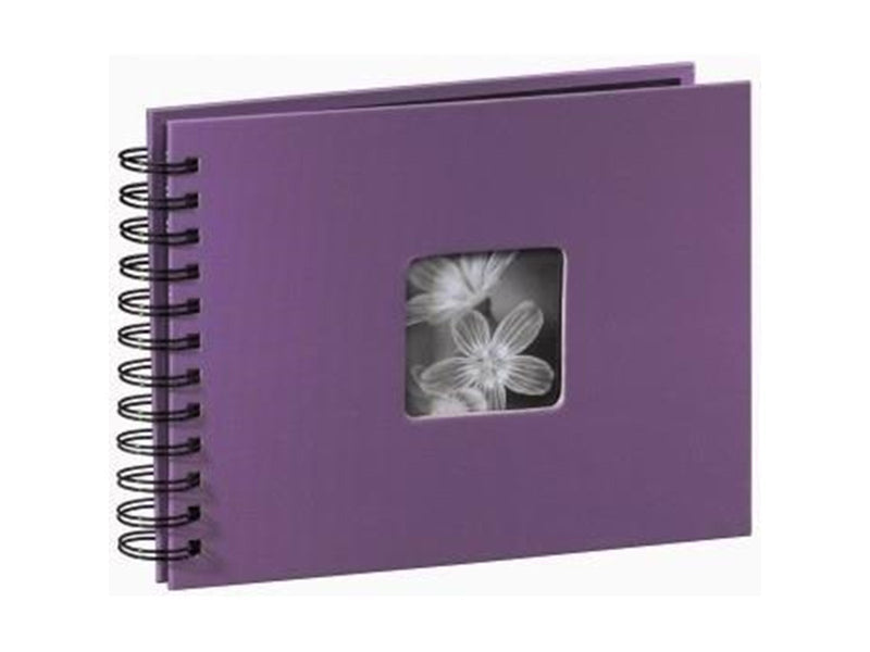Hama "Fine Art" Spiral Album 24 x 17 cm 50 Black Pages purple