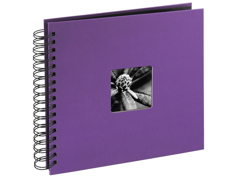 Hama "Fine Art" Spiral Album 28 x 24 cm 50 Black Pages purple