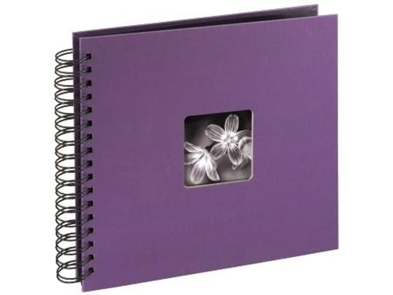 Hama "Fine Art" Spiral Album 28 x 24 cm 50 Black Pages purple