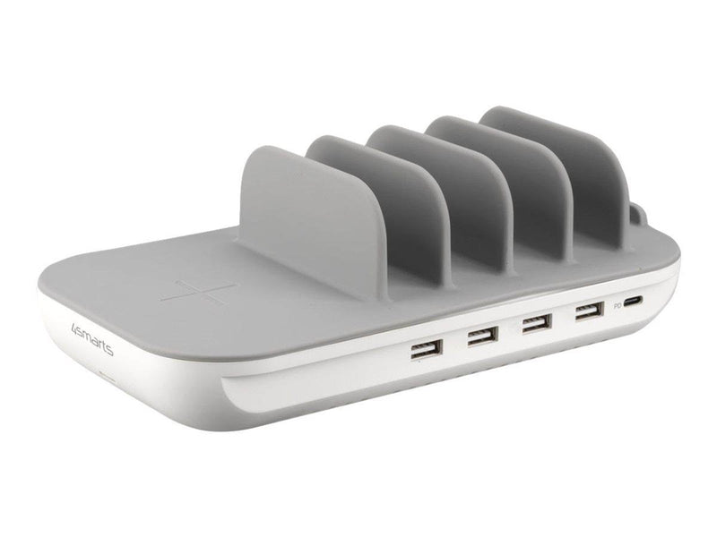 4smarts Family Evo wireless charging pad / charging stand - 4 x USB USB-C - 63 Watt