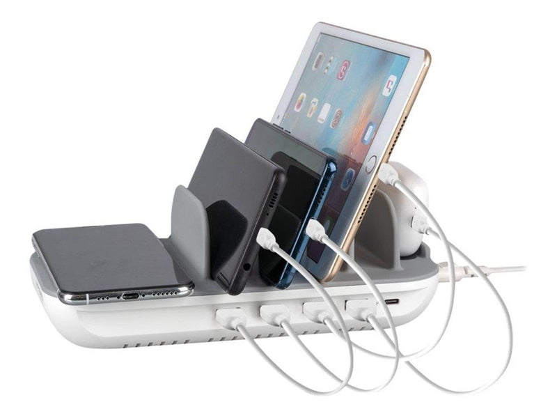 4smarts Family Evo wireless charging pad / charging stand - 4 x USB USB-C - 63 Watt