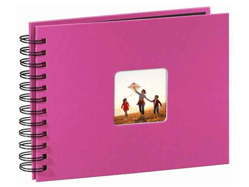 Hama "Fine Art" Spiral Album 24 x 17 cm 50 Black Pages pink