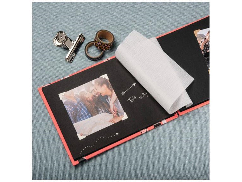 Hama "Fine Art" Spiral Album 24 x 17 cm 50 Black Pages pink