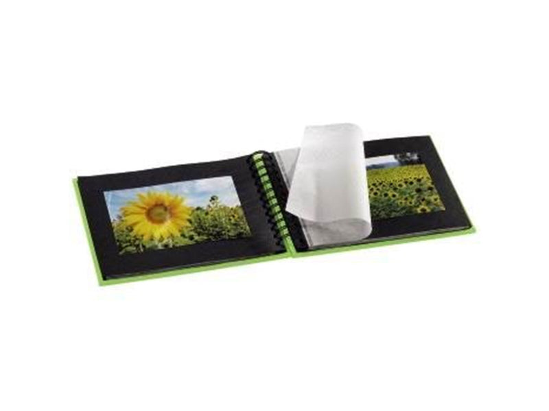 Hama "Fine Art" Spiral Album 24 x 17 cm 50 Black Pages kiwi