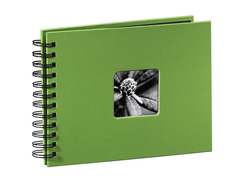 Hama "Fine Art" Spiral Album 24 x 17 cm 50 Black Pages apple green