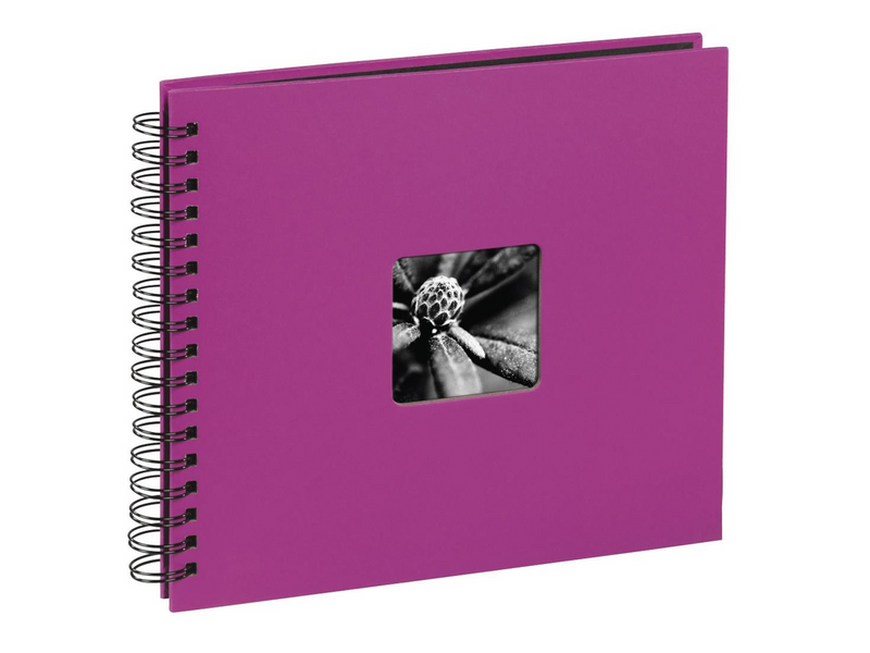 Hama "Fine Art" Spiral Album 28 x 24 cm 50 Black Pages pink
