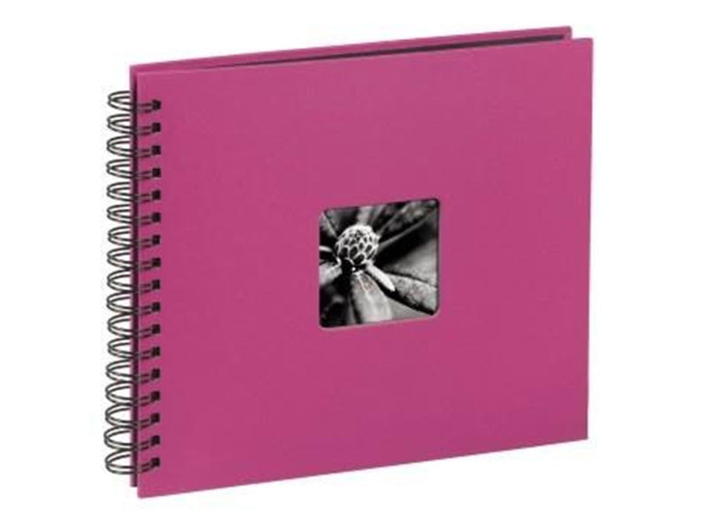 Hama "Fine Art" Spiral Album 28 x 24 cm 50 Black Pages pink