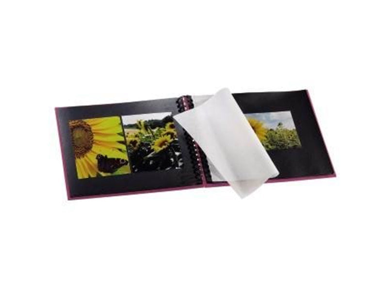 Hama "Fine Art" Spiral Album 28 x 24 cm 50 Black Pages pink