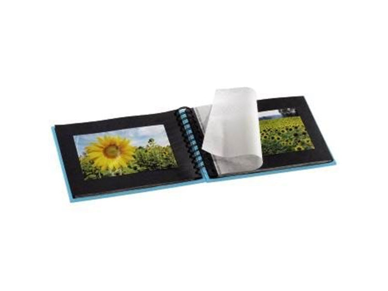 Hama "Fine Art" Spiral Album 24 x 17 cm 50 Black Pages turquoise