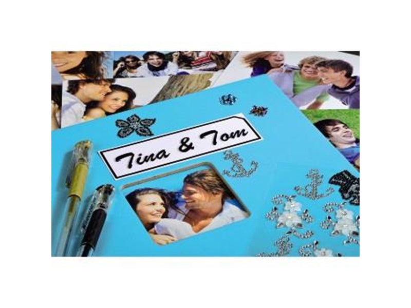 Hama "Fine Art" Spiral Album 24 x 17 cm 50 Black Pages turquoise