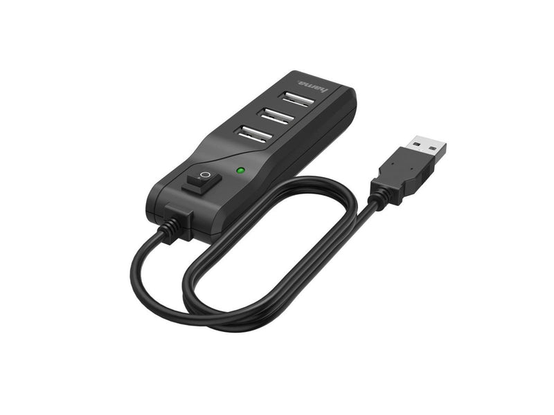 Hama USB Hub 4 Ports USB 2.0 480 Mbit/s On/Off Switch USB-Hubs - USB 3.2