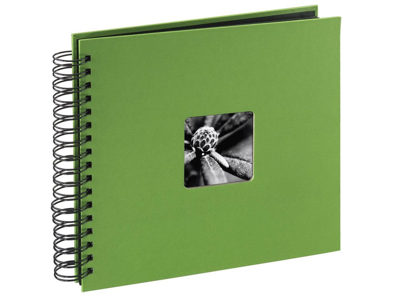 Hama "Fine Art" Spiral Album 28 x 24 cm 50 Black Pages apple green
