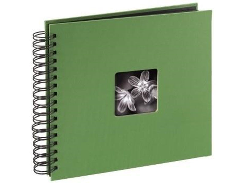 Hama "Fine Art" Spiral Album 28 x 24 cm 50 Black Pages apple green