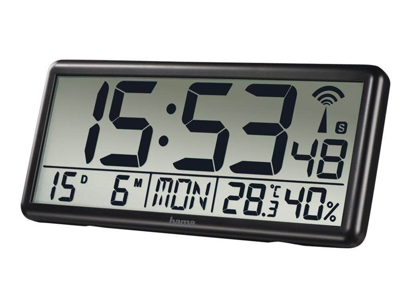 Hama "Jumbo" - clock - electronic - desktop wall mountable - black