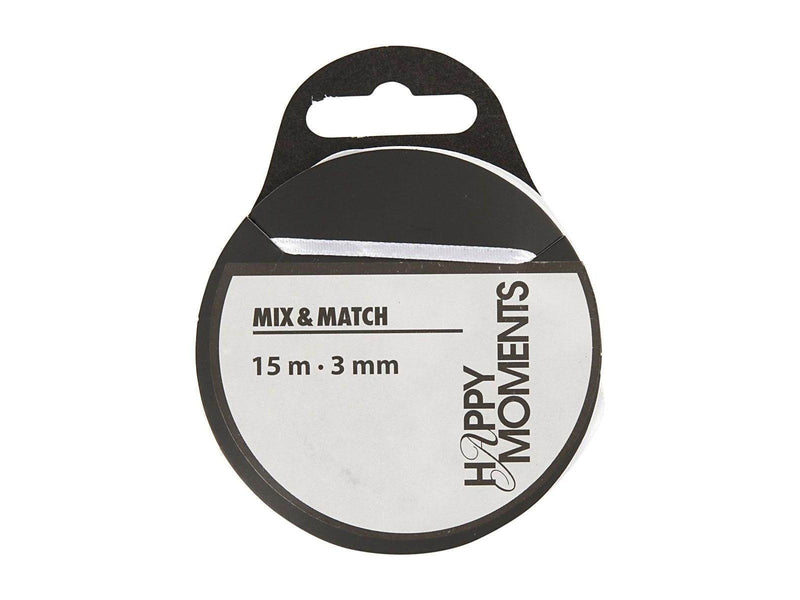 Creativ Company Satin ribbon - White 15m