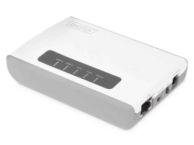 DIGITUS DN-13024 2 Port USB 2.0 Wireless Multi-Functional Network Server 300 Mbps