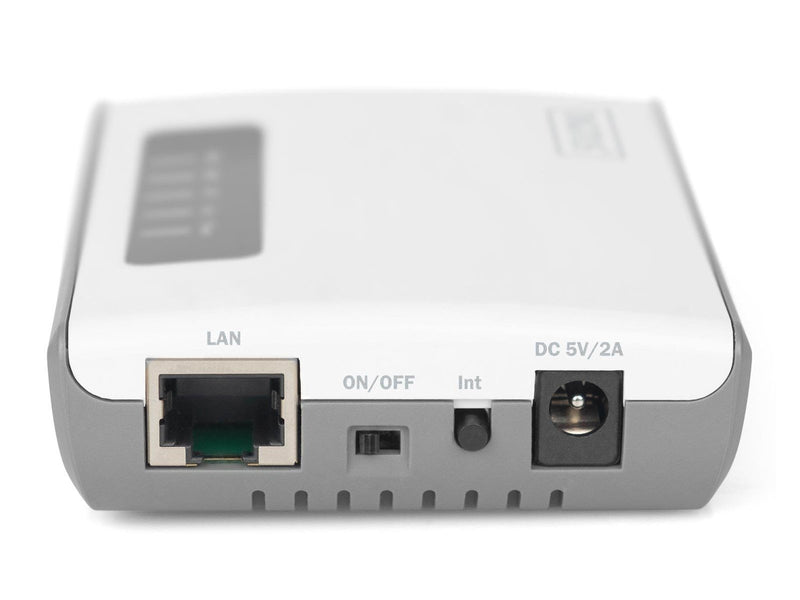 DIGITUS DN-13024 2 Port USB 2.0 Wireless Multi-Functional Network Server 300 Mbps