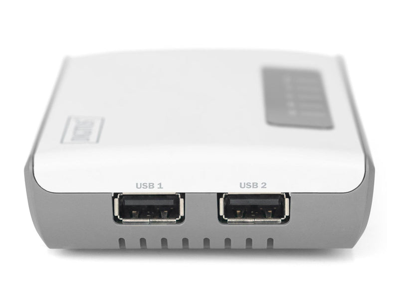 DIGITUS DN-13024 2 Port USB 2.0 Wireless Multi-Functional Network Server 300 Mbps