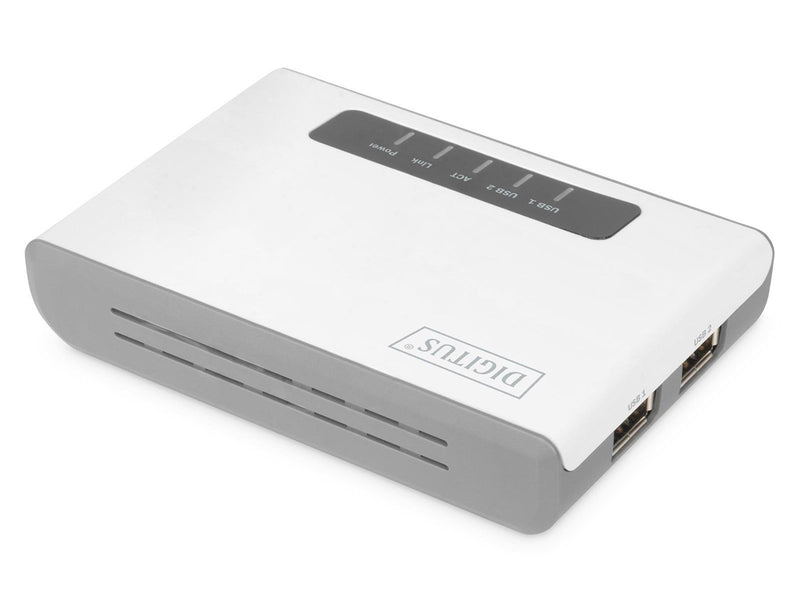 DIGITUS DN-13024 2 Port USB 2.0 Wireless Multi-Functional Network Server 300 Mbps