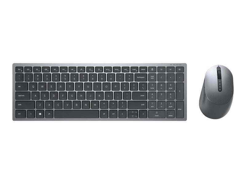 Dell Multi-Device Wireless Keyboard and Mouse Combo KM7120W - Tastatur & Maus Set - Englisch - UK - Grau