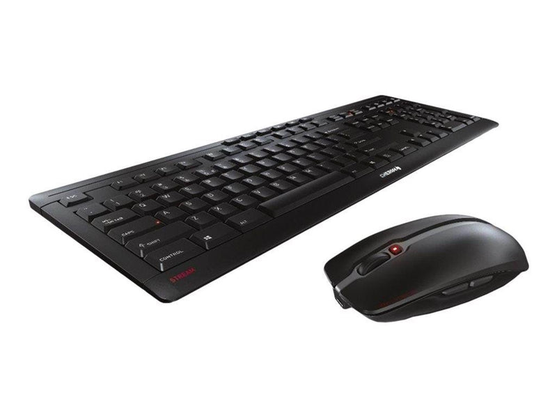 Cherry STREAM DESKTOP RECHARGE - Tastatur & Maus Set - Französisch - Schwarz