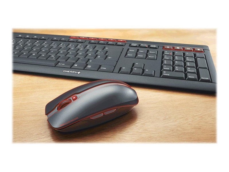 Cherry STREAM DESKTOP RECHARGE - Tastatur & Maus Set - Französisch - Schwarz