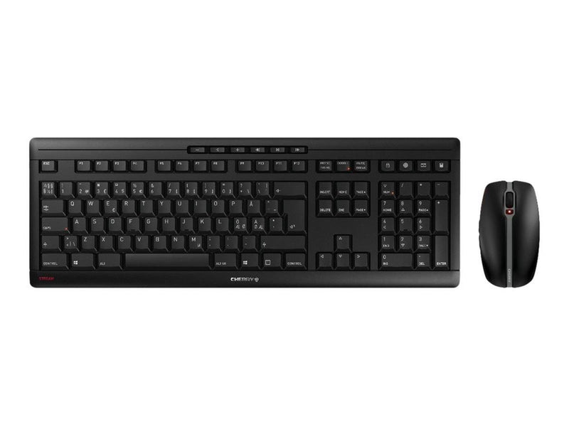 Cherry STREAM DESKTOP RECHARGE - Tastatur & Maus Set - Czechoslovakian - Schwarz