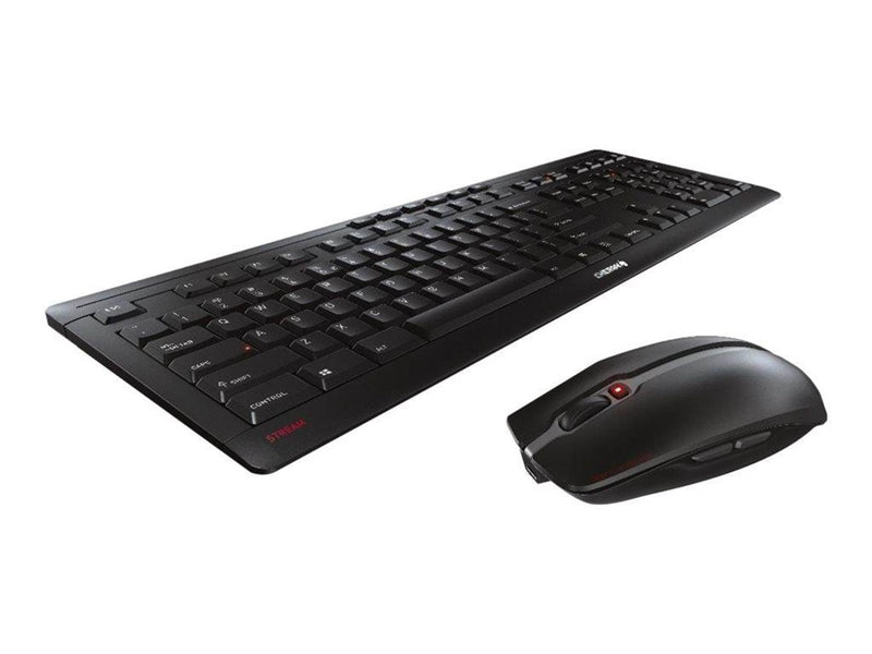 Cherry STREAM DESKTOP RECHARGE - Tastatur & Maus Set - Czechoslovakian - Schwarz