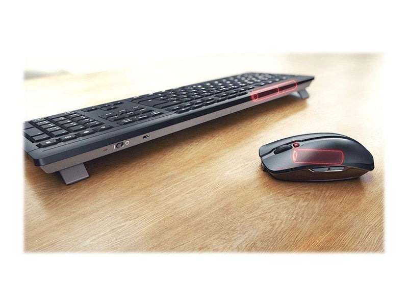 Cherry STREAM DESKTOP RECHARGE - Tastatur & Maus Set - Czechoslovakian - Schwarz