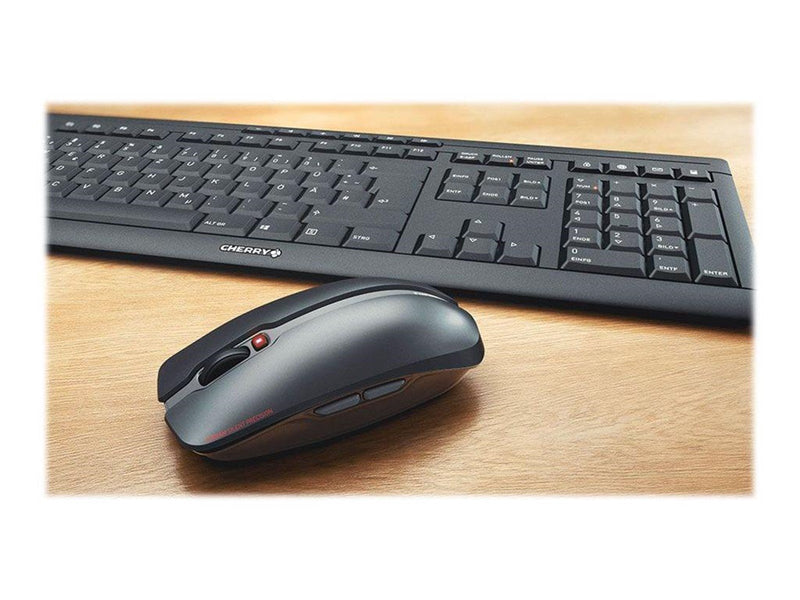 Cherry STREAM DESKTOP RECHARGE - Tastatur & Maus Set - Czechoslovakian - Schwarz
