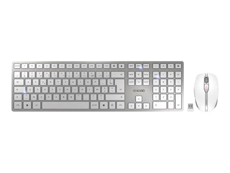 Cherry DW 9100 SLIM - Tastatur & Maus Set - Französisch - Weiss