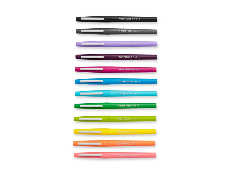 Paper Mate Flair Filzstifte | mittlere Spitze (0,7mm) | Tropical Farben | 12 Stück