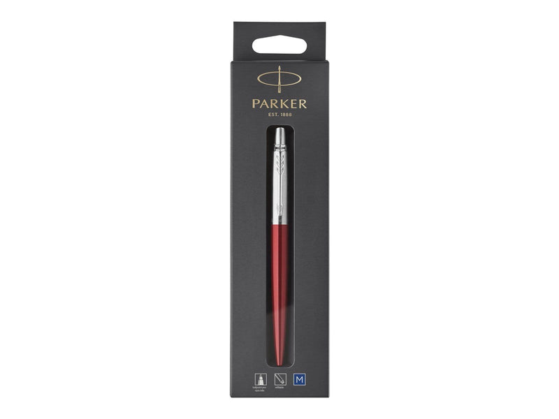 Parker Jotter Kugelschreiber | Kensington Red | Mittlere Spitze | Blaue Tinte | Blister-Verpackung