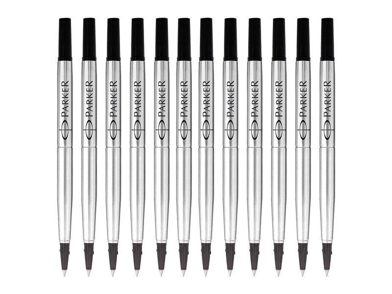 Parker Nachfüllmine für Rollerball mit feiner Spitze | schwarz | 12 Stück