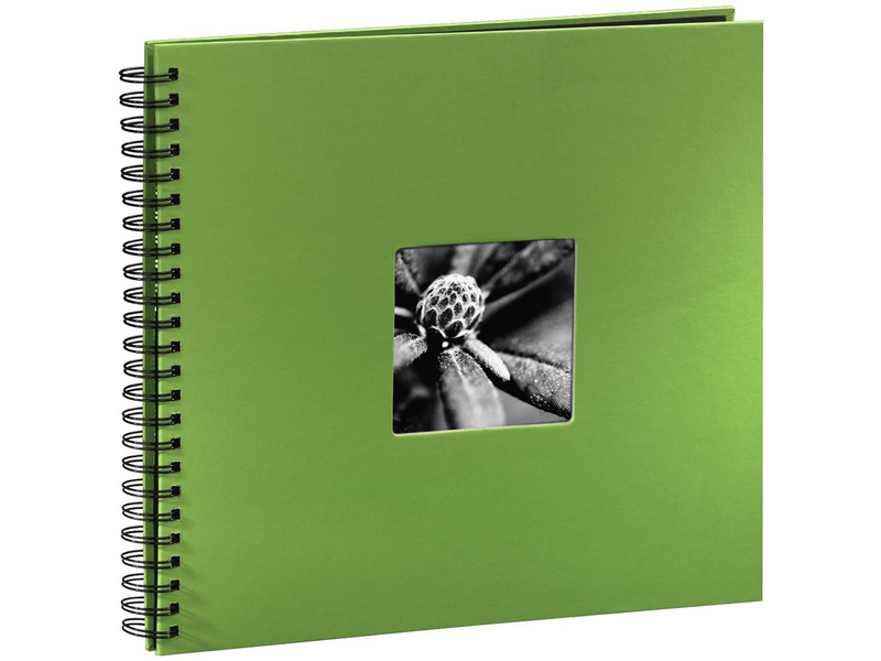 Hama "Fine Art" Spiral Album 36 x 32 cm 50 Black Pages apple green