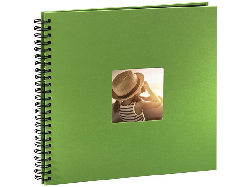 Hama "Fine Art" Spiral Album 36 x 32 cm 50 Black Pages apple green