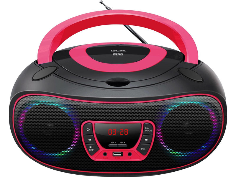 DENVER TCL-212BT - Pink - Boombox -  CD - FM - USB - Bluetooth