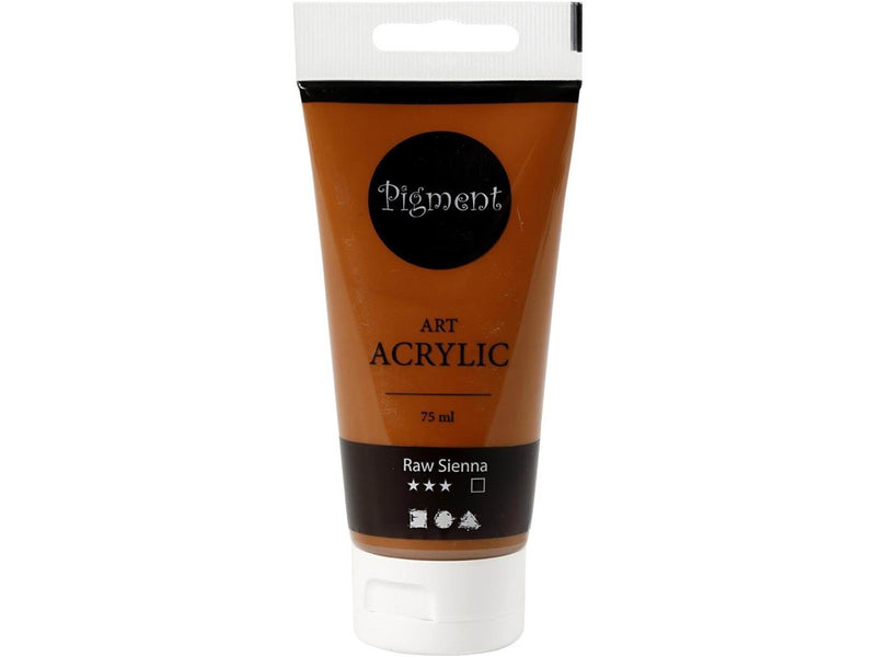 Creativ Company Pigment Art Acrylic Paint Raw Sienna Brown 75ml