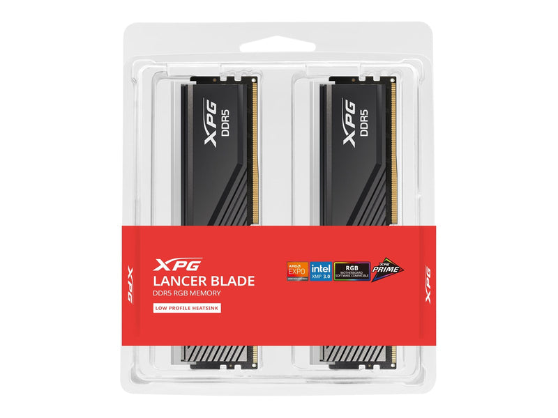 A-Data XPG Lancer Blade RGB DDR5-6000 - 32GB - CL30 - Dual Channel (2 pcs) - AMD EXPO & Intel XMP - Schwarz mit RGB