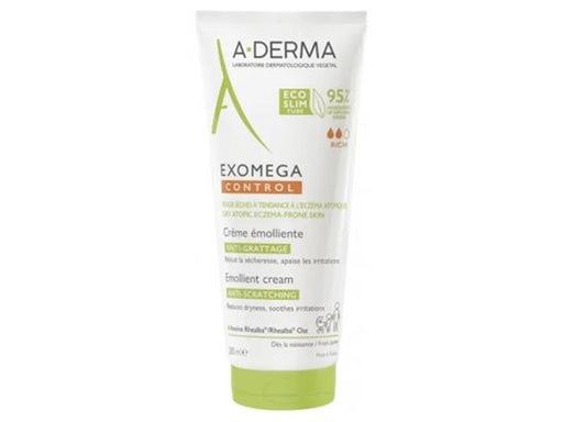 A-Derma Exomega Control Anti-Itching Emollient Cream Eco-Slim Tube 200ml