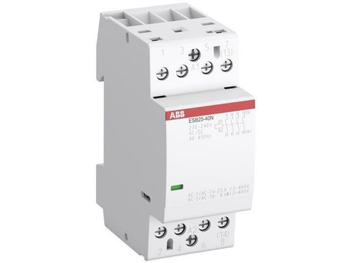 ABB Esb25-40n-01 installation contactor 4no/0nc 24 v ac/dc