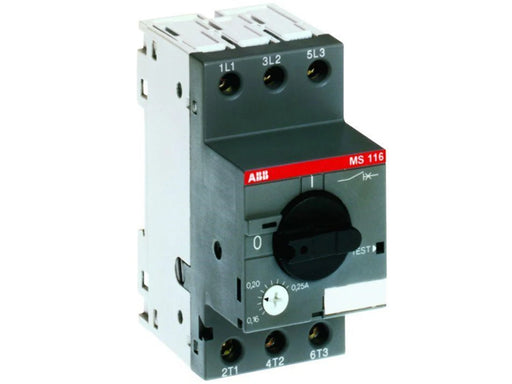 ABB Ms116-6.3 manual motor starter trip class 10a 4.0 - 6.3a