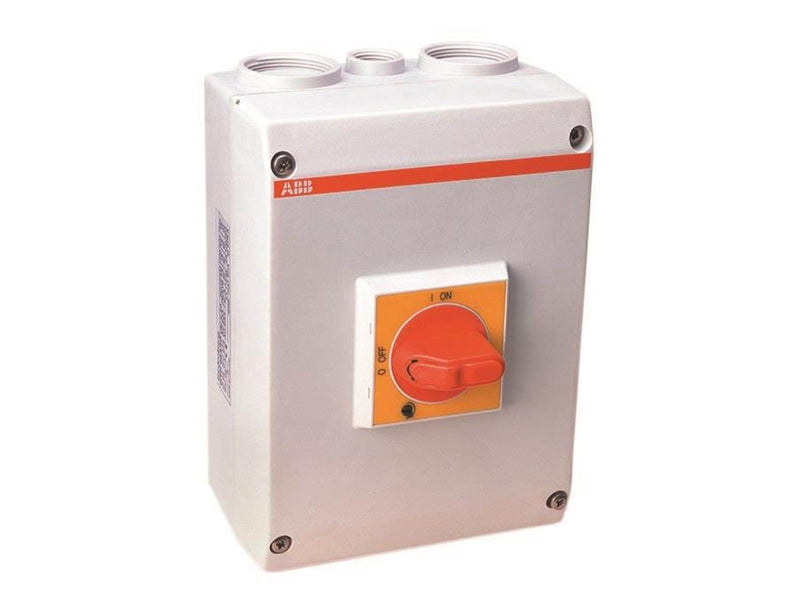 ABB Safety switch 38a 3-phase + neutral + earth red/yellow handl