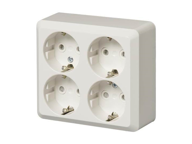 ABB Socket outlet schuko 4-g screwless term