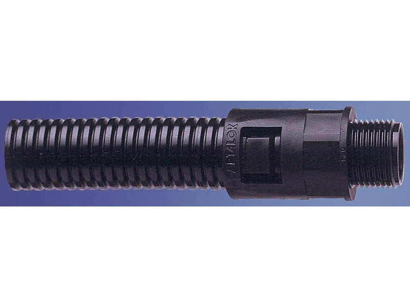 ABB Straight fitting adaptalok m16 black al13/m16/a/bl