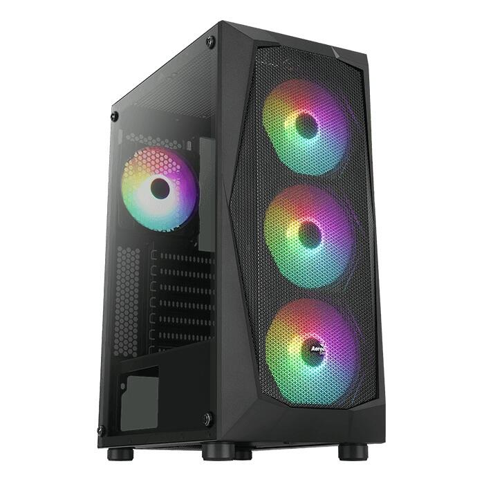 AeroCool PC Gehäuse Falcon A-BK-v2 Mid-Tower Schwarz