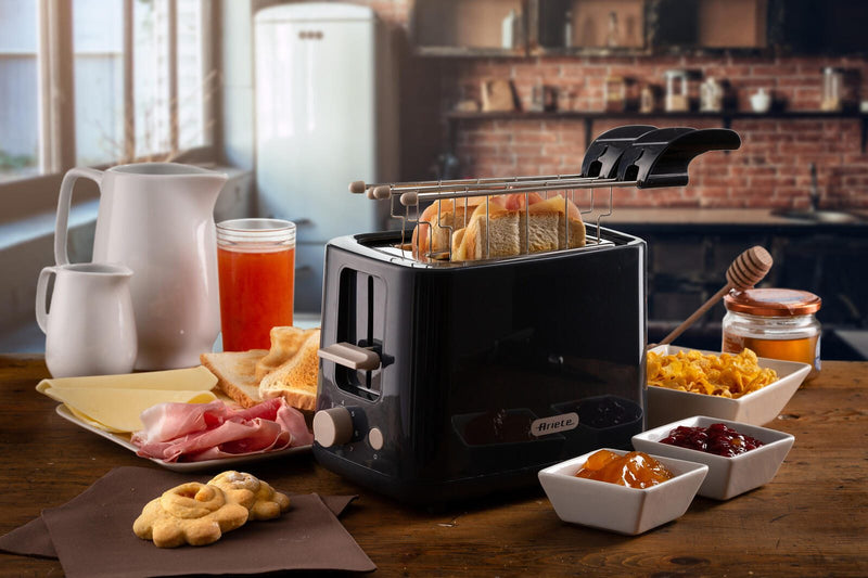 Ariete Breakfast 2-Schlitz-Toaster mit Edelstahlzangen - dunkelblau