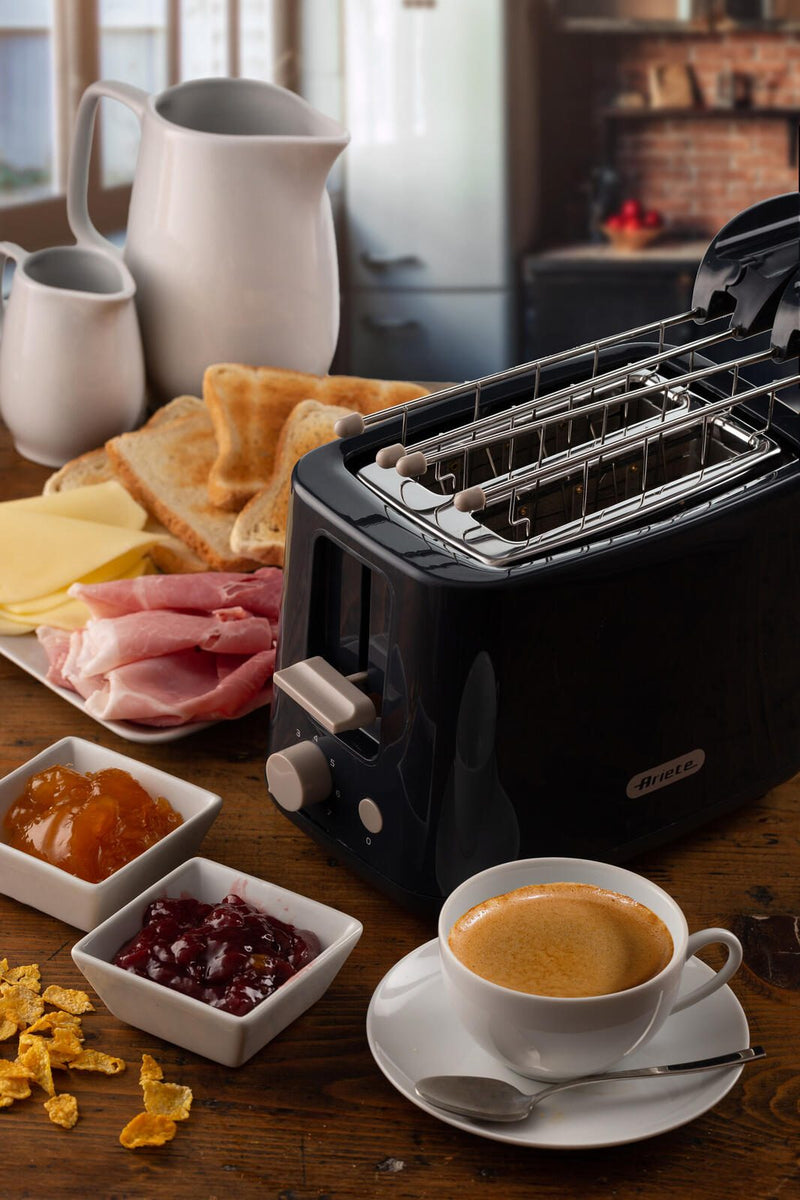 Ariete Breakfast 2-Schlitz-Toaster mit Edelstahlzangen - dunkelblau