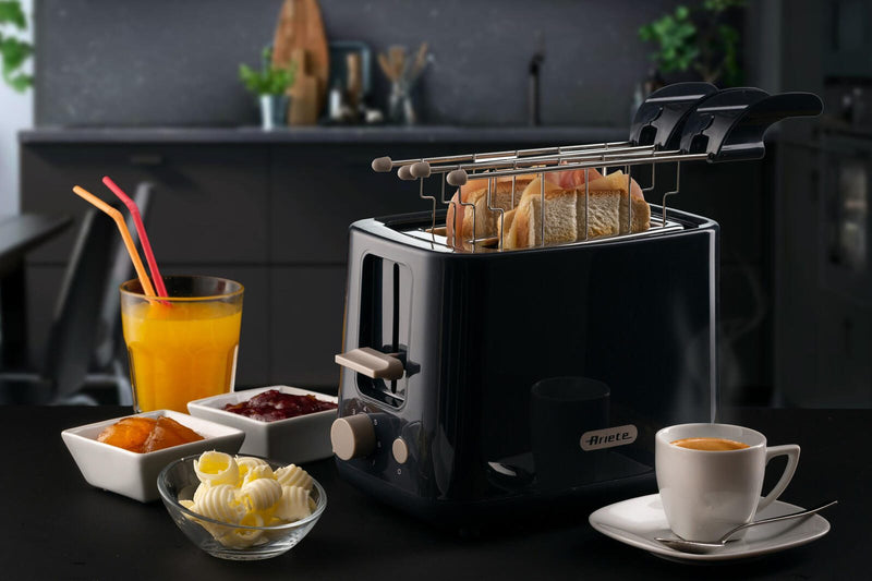 Ariete Breakfast 2-Schlitz-Toaster mit Edelstahlzangen - dunkelblau